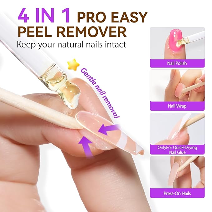 6 in 1 Gel Nail Glue and Gel Nail Polish Remover Kit