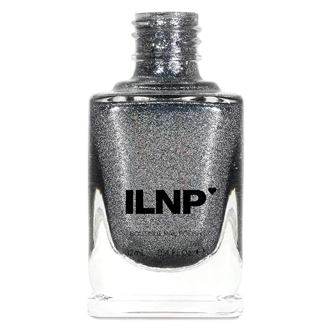 ILNP Carbon - Sleek Gunmetal Holographic Ultra Metallic Nail Polish