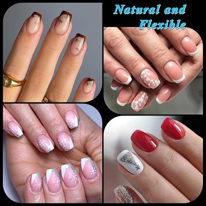 LoveOurHome 600pc Coffin Fake Nail Tips Clear Press on Nails Short Gel Nail XS Coffin Acrylic Nails Full Cover Soft Gel False Nail Ballerina Artificial Fingernails for Acrylic Nail Extension