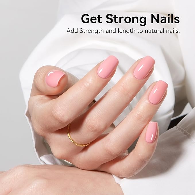 MAYCHAO 2 Pcs Gel Top Coat and Builder Gel Base Set- High Gloss Shiny Long Lasting Base Builder Nail Polish, Soak Off Nail Art Home and Professional Manicure