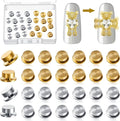 Leelosp 30 Pieces Spinning Nail Charms Nail Art Rotating Charm Bearing Art Tool Rings Jewelry Rotating Tools 3D for Women Girls Crafting Jewelry Accessories