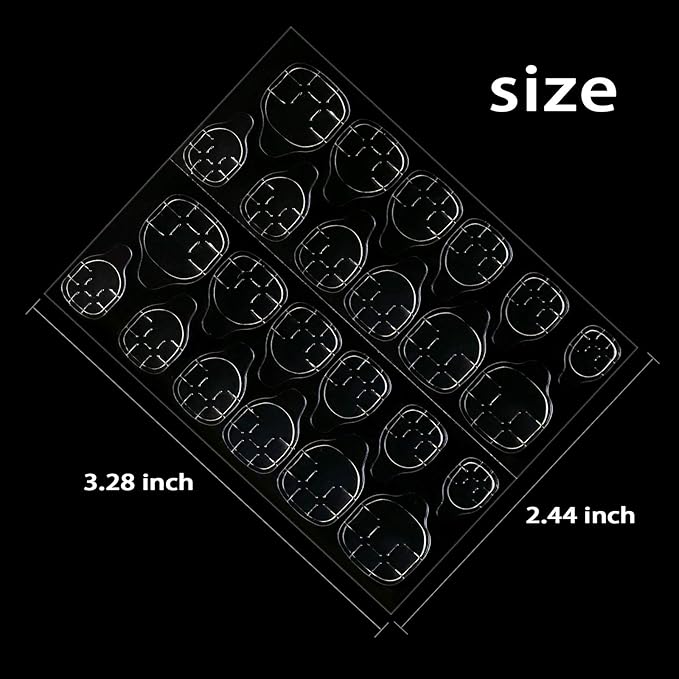 Allstarry 360pcs (15 Sheets) Adhesive Tabs Waterproof Breathable Glue Tabs Fake Nail Glue Stickers Double-Sided Nail Jelly Sticker Super Sticky Transparent Flexible for Manicure