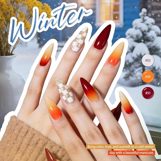 COSCELIA 60PC Gel Nail Polish Kit with U V light 55 Colors Gel Nail Polish Set 5PC Top Base Coat Glitter Rhinestones All Seasons French Manicure Starter Kit at Home Valentines Gifts for Women Girls