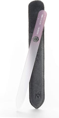 GERMANIKURE Glass Nail File in Suede Sleeve - I'm Grateful - Professional Crystal Nail File for Natural Nails - Ideal Manicure & Pedicure Tool for Smooth, Easy Shaping - Nail Care Gift
