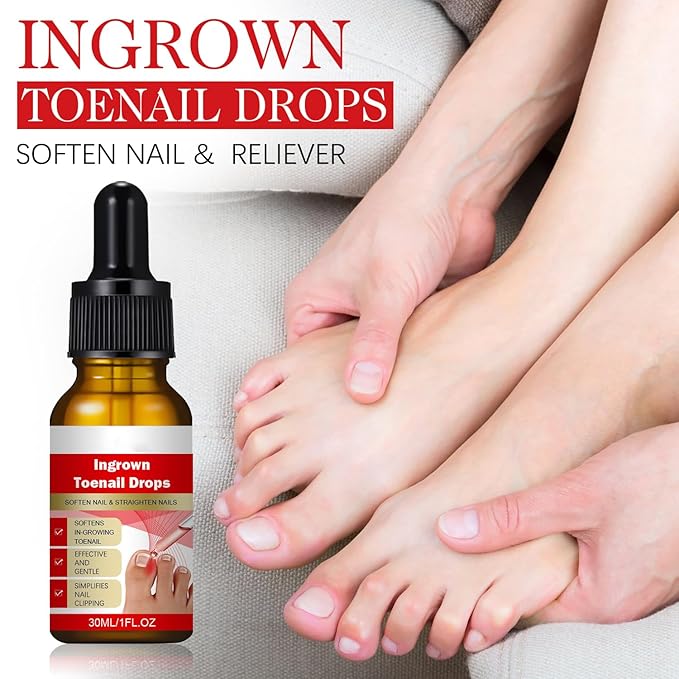 2PCS Ingrown toenail drops,Ingrown Toenail Relief,Easy Trim Ingrown Toenail Tools,Toenail Fluid With Silicone Gel Toe Caps Essential Oil Diffuser,Ingrown Toenail Reliever and Softener Kit