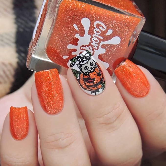 Whats Up Nails - B054 Haul 'r Win Stamping Plate for Halloween Nail Art Design