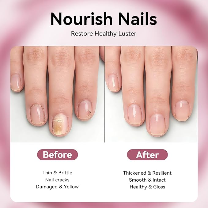 JODSONE 18ML Nail Strengthener, Air Dry Natural Nail Strengthener and Growth for Thin Nails and Growth