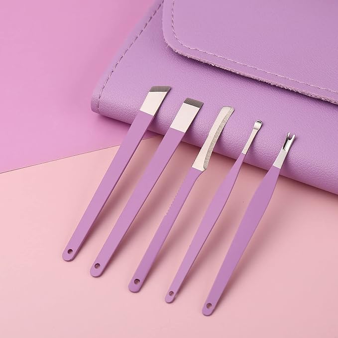Manicure Set, Nail Clippers, Pedicure Kit, 16 In 1 Professional Grooming Kit Stainless Steel, Nail Toenail Scissors Tools with Luxurious Leather Travel Case For Men and Women Upgraded Version
