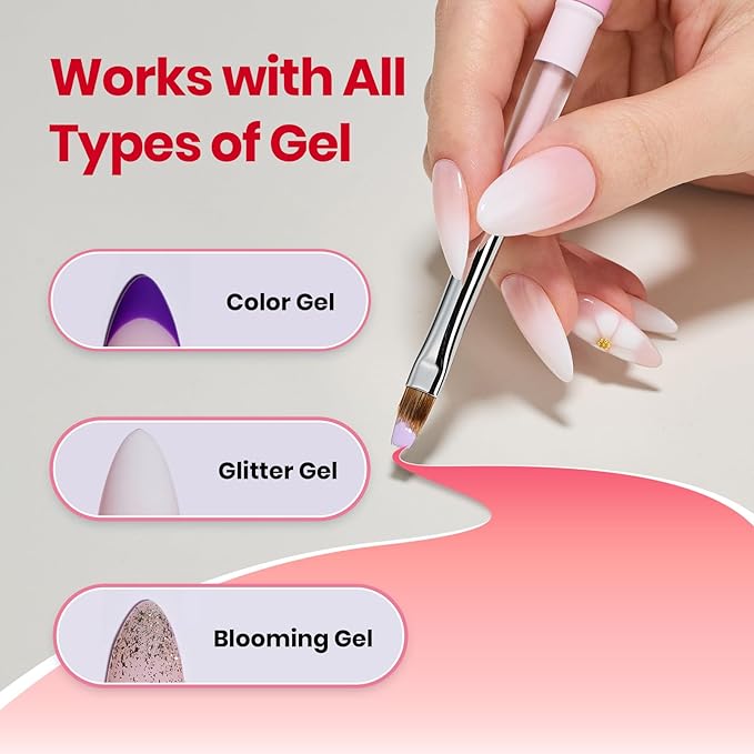 Beetles Nail Art Brush 1Pcs Ombr Gel Nail Art Design Pen Painting Tools Ombre Gradient Fingernail Brush Nails Cleaning Brushes Nails Salon Diy at Home