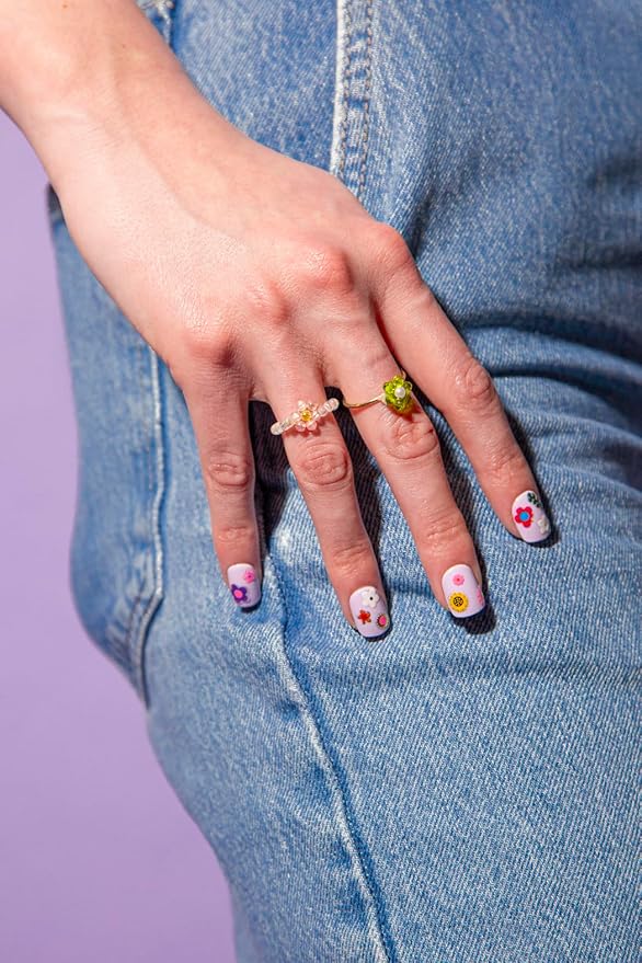 Omy Flowers Art Stickers - 120 Stickers, Waterproof, Durable, Fun, Creative Designs | Strong Enough to Last Through Hand Washing - Easy to Apply, Safe, Non-Toxic | Age 6 and Up