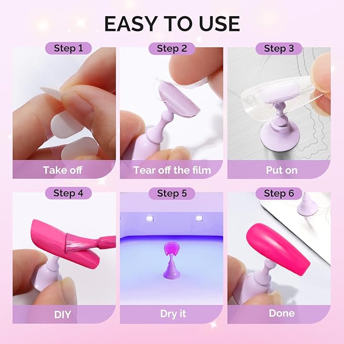 MelodySusie Nail Stand for Press Ons, Super Metal Square With Butterfly Pattern Magnetic Base for Painting Display with Brush Holder And Reusable Double-Sided Tape for Home DIY Salon Supplies