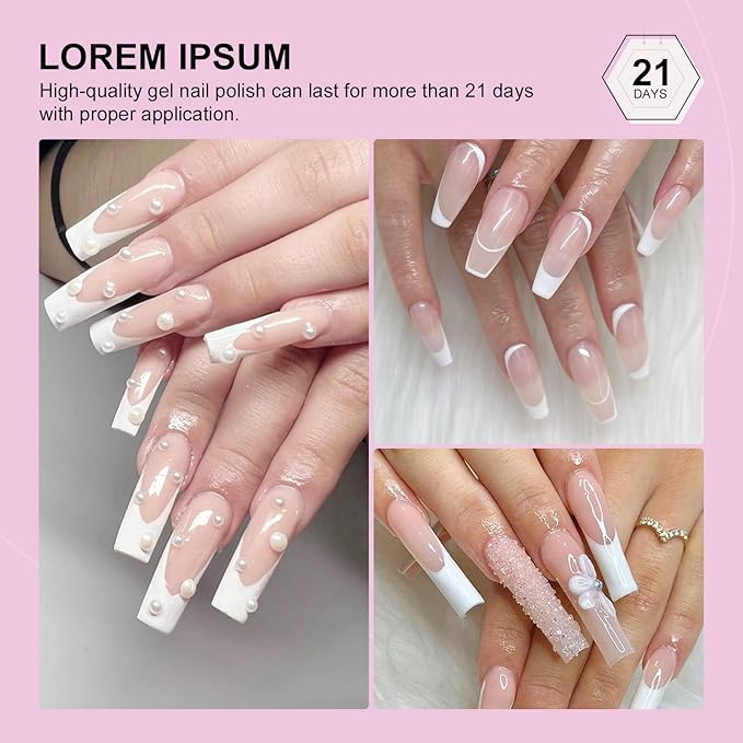 SAVILAND French Gel Nail Polish: 1PC 10 ML White Gel Polish Easy French Smile Line in 5s French Tip Nail Tool French Nails U V LED Gel French Tip Nail Art Nail Supplies for Starter Professional Gift