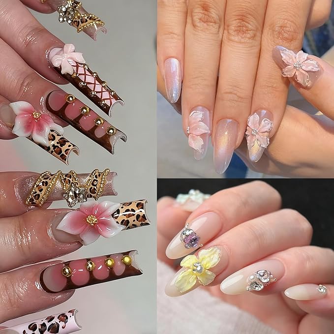 3D Sculpting Gel for Nail Art, Clear & White Solid Builder Kit, Non-Sticky Hard Gel for Hand Molding with Silicone Carving Pen and Nail Decorations, DIY Manicure Salon Supplies