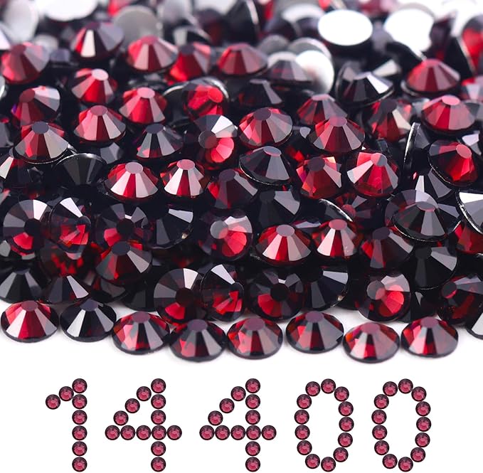 Flatback Rhinestones Bulk, 14400PCS Purple Rhinestones for Clothes DIY Decoration Crafts, Purple, SS20, 4.6-4.8mm