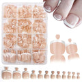 240pcs Press On Toenails White French Tip Fake Toenails Short Square False Toenails Fit Perfectly Press on Toe Nails 12 Size Full Cover Acrylic Toe Nails Glossy Glue On Toenail for Women Manicure