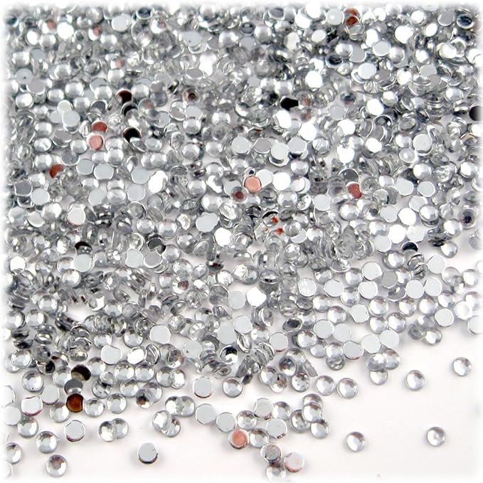 The Crafts Outlet 5,000pc Rhinestones Round 2mm Tiny for Nails - Flatback Devil Red Wine