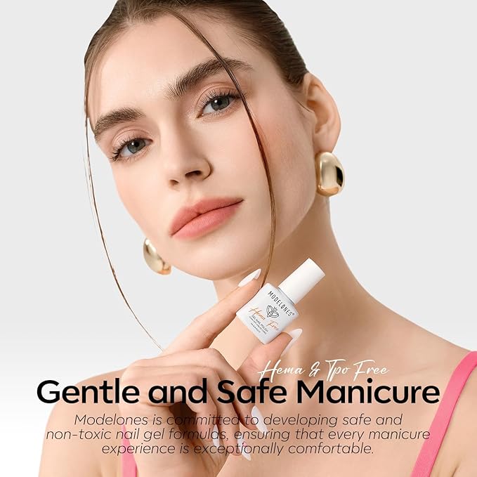 modelones Jelly Gel Nail Polish Set, French Tip Base Color Gel Polish Milky White Nude Pink Neutral Sheer Translucent Hema Free 6 Colors Gel Nail Kit Soak Off UV Spring DIY Manicure Gift Women