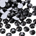 Dowarm 1440Pieces SS6 Flatback Rhinestones, 2MM Flatback Crystal Rhinestones for Craft Nails Dance Costumes, Non Hotfix Rhinestones, Jet Black