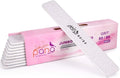 10PCS Jumbo Size PANA Professional Double Sided Nail Files - Zebra, 80/80 Grit - Emery Board Nail Buffering File Manicure Pedicure Nail Polisher Washable