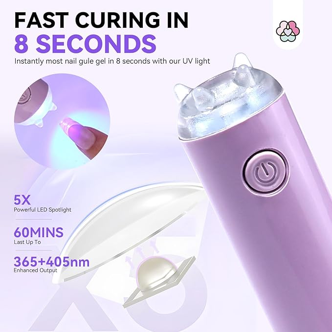 SAVILAND Solid Nail Glue Gel & Nail Glue Remover Kit: Gel Nail Glue for U V Light Nail Glue for Press Ons SAVILAND 3 Set Essentials Nail Stand for Press Ons :Powerful Magnetic Nail Holder for Paintin