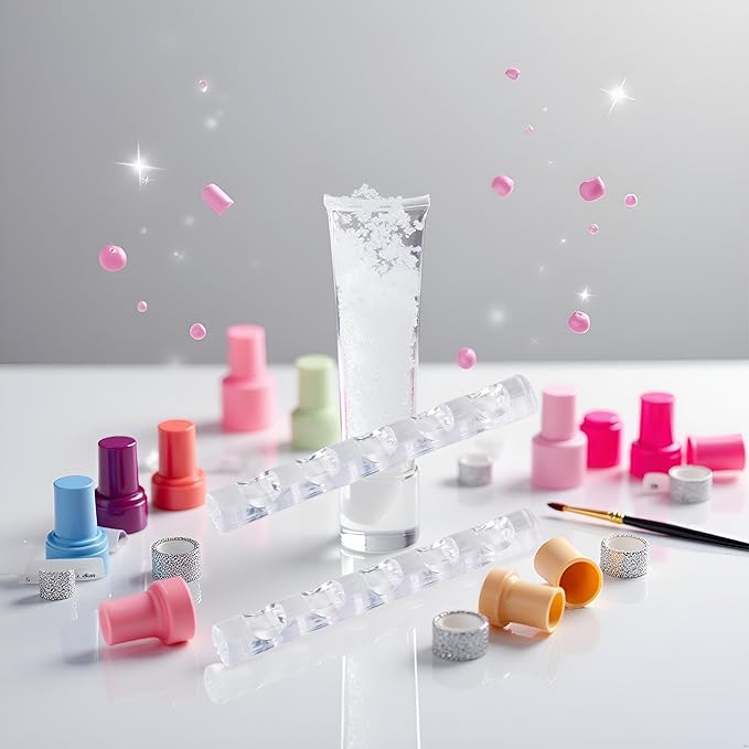 2Pcs Transparent Brush Holder Nail Art Acrylic Simple Pen Brush Stand Brush Rest Brush Rest for 5 Nail Pens Gel Nails Nail Tools Nail Supplies Stylish Useful Paint brush holder Nail Art Brushes