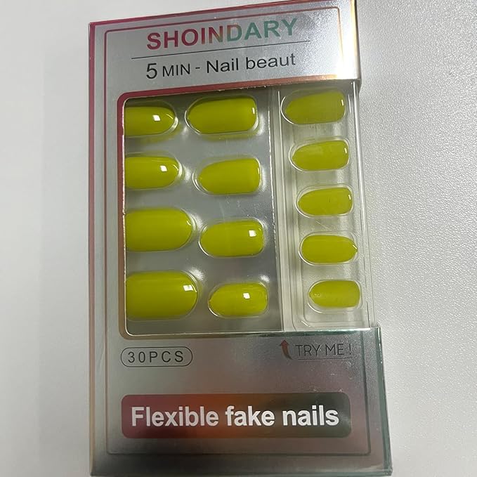 Medium Almond Press On Nails, Pastel Green Fake Nails Kit With Nail Glue in 15 Sizes - 30 Soft Gel Fake Nails Kit for Women Gift