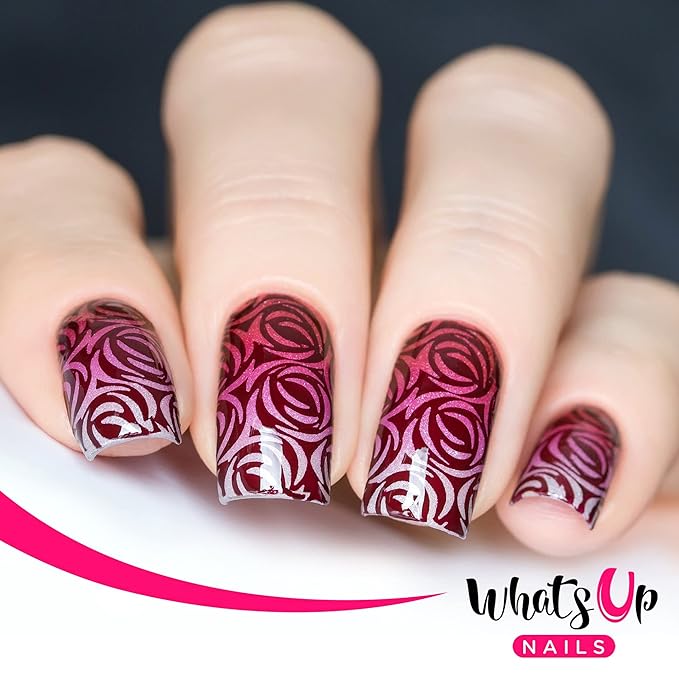 Whats Up Nails - B018 Fields of Flowers Stamping Plate for Nail Art Design