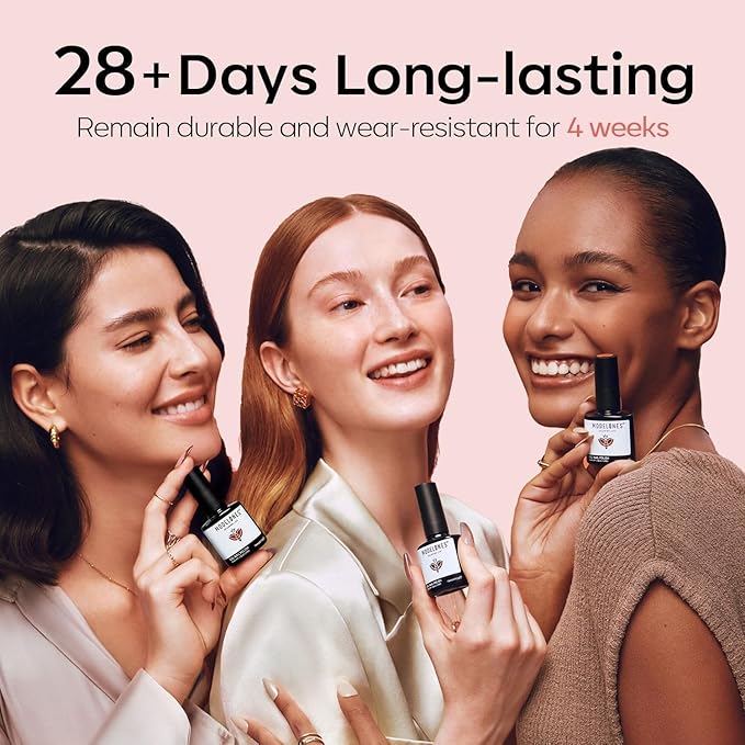 modelones Gel Nail Polish Set 2 Pcs 15ml Jelly Nude Pink and Milky White Gel Polish, French Manicure Base Gel Bubble Bath UV Soak Off Nail Gel for Gradient Nail Art, DIY Home or Salon