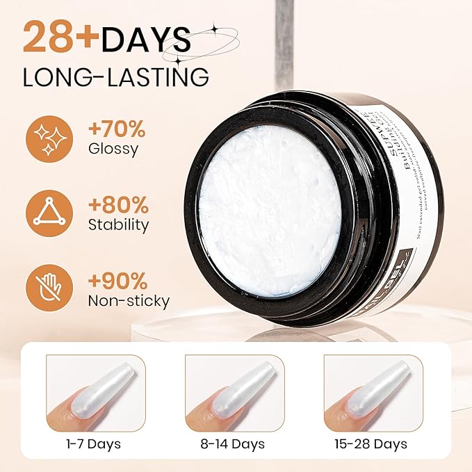 3d Gel Nail Art Sculpture Non Stick Hand Molding Gel for Nails Multifunctional Solid Builder Gels for Extension Carving Sculpting Beauty Charms for Beignner and Salon DIY