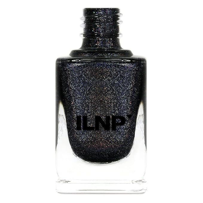 ILNP Black Magic - Deep Black Holographic Nail Polish