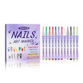 Nail Art Marker Set Water based Acrylic Paint Pens with Precision Tips for DIY There are a total of 24 nail art pens with varying thicknesses Beautiful Manicures Perfect for Ladies Girls 12 Color
