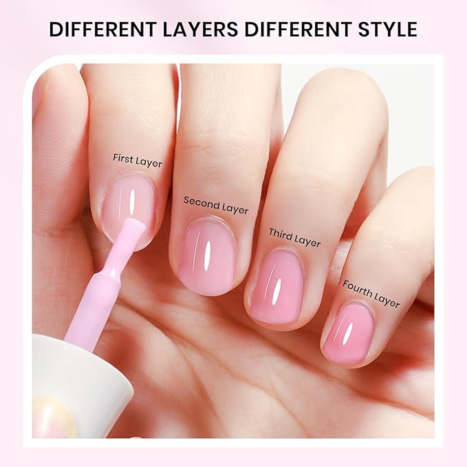 Regular Pink Nail Polish Quick Dry,Air Drying Fast Finger Nail Lacquer Non Gel Glossy Salon Manicure DIY at Home 0.54 fl.oz
