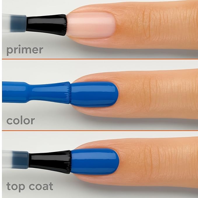 Sally Hansen Miracle Gel Salon Quality Nail Polish | Gel-Like Formula, Two-Step System, No UV Light Needed, Long Lasting | Sheer, Glossy | 628 It's Sherbert Day | Blue Nail Polish