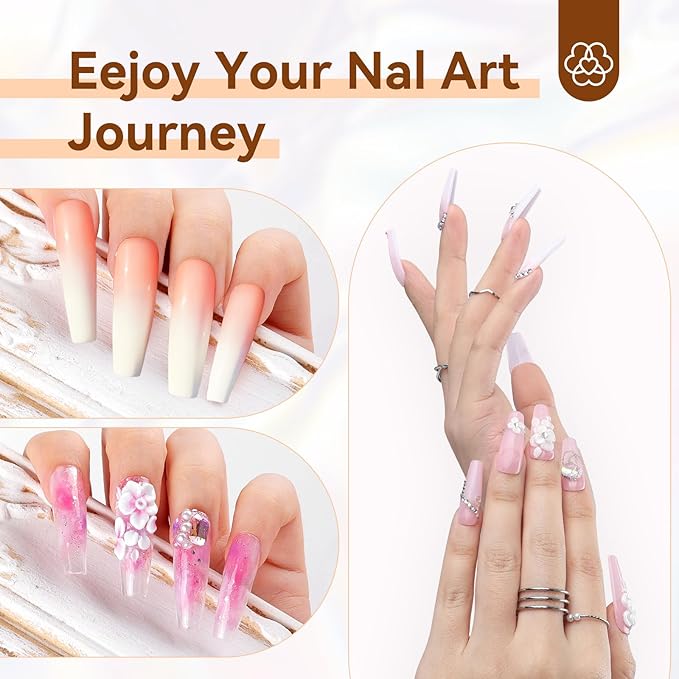 SAVILAND 3pcs Acrylic Nail Brush Set, Size 8/10/14 Kolinsky Acrylic Nail Brushes for Acrylics Application, Acrylics Powder Nails Art Extension with Black & White Handle for Beginner & Professional