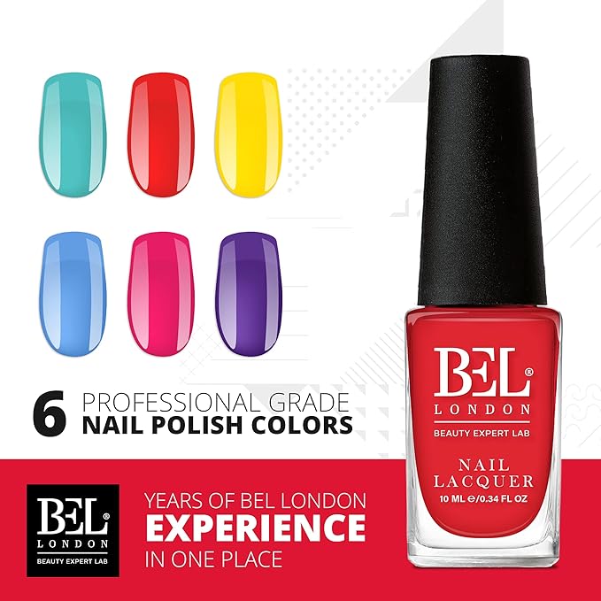 BL Candy Crash Luxury 6 Pack Nail Polish Set - The Queen Of Deluxe Nail Polish Sets - The Perfect Set For The Perfect Manicure - A Professional Quality Quick Dry Nail Polish Set