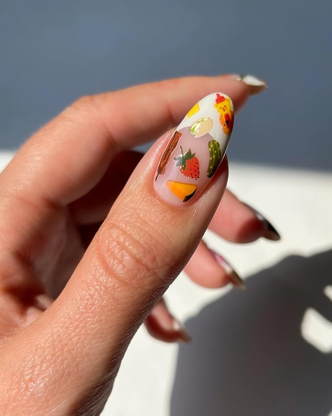 Deco Beauty Charcuterie -Super Thin & Easy-to-Apply Nail Art with The Cutest Designs-Durable & Long-Lasting Nail Art Stickers and Decals for Women, for DIY at-Home Manicures & Salon-Quality Nails