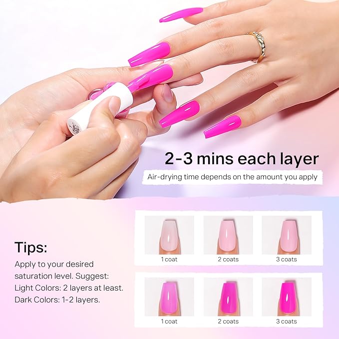 MIZHSE Quick Dry Nail Polish Set, 24 Colors Spring Summer Regular Nail Polish Non Gel, Air Drying Fast Neon Trendy Glitter Bulk Nail Lacquer Oil-based Long Lasting Home DIY Gift for Women