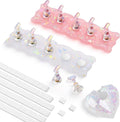Etercycle Nail Stand, 2 Set Nail Holder For Painting Nails, Magnetic Press On Nail Kit Nail Tech Must Haves Practice Acrylic Nail Art Tools for Home DIY Salon Nails Display with 96 Pcs Sticky Putty