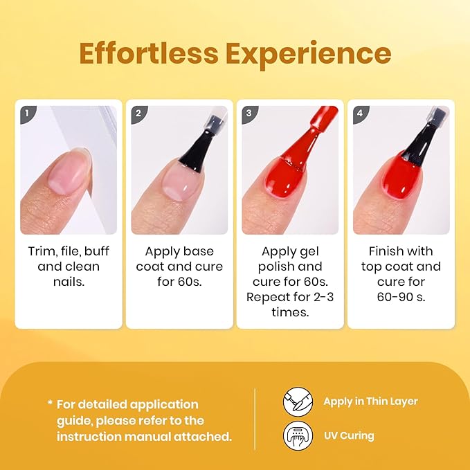 Beetles Yellow Gel Polish Set - Lemon Whisper Collecion, Butter Pastel Light Yellow Gel Polish Set Spring Colors UV LED Soak Off Nail for Autumn Manicure