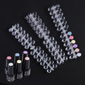 720 Pcs Nail Polish Swatch Dots Round Acrylic False Nail Display Tips Transparent Nail Art Polish Color Display Chart with Adhesive Sticker Nail tech Supplies for Home or Salon Use