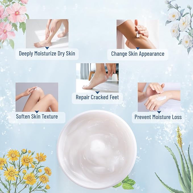 OUKEYA Urea Cream 42% plus Salicylic Acid 2% - Foot & Hand Cream to Moisturize, Soften & Smooth Dry, Cracked, Rough Skin on Heels, Knees & Elbows, 5.29 oz