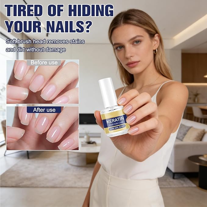 2PCS BSphinx Keratin Nail Care Oil, Moisturizing Treatment for Strong, Glossy Nails, Repairs Dry & Weak Nails with Aloe Vera & Lavender