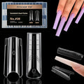 280 Pcs Original Sandwich Nails Dual Form with Guide Lines Long Square Nail Mold for Builder Gel Nail Extensions Art Design Salon DIY at Home