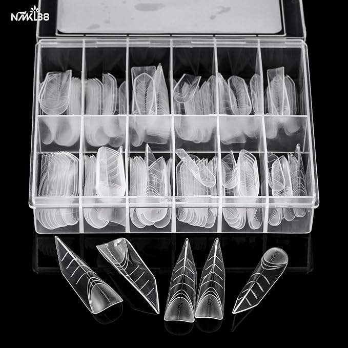 NMKL38 120PCS Dual Nail Forms 12 Sizes Extension Poly Nail Gel Full Cover