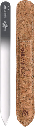 GERMANIKURE Glass Nail File in Cork Sleeve - Exist On Your Own Terms - Professional Crystal Nail File for Natural Nails - Ideal Manicure & Pedicure Tool for Smooth, Easy Shaping - Nail Care Gift