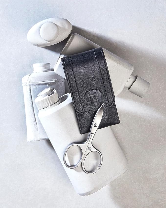 ZWILLING Beauty TWINOX 4-pc Manicure and Pedicure Set with Black Leather Case, Premium Nail Ccare in Travel Size