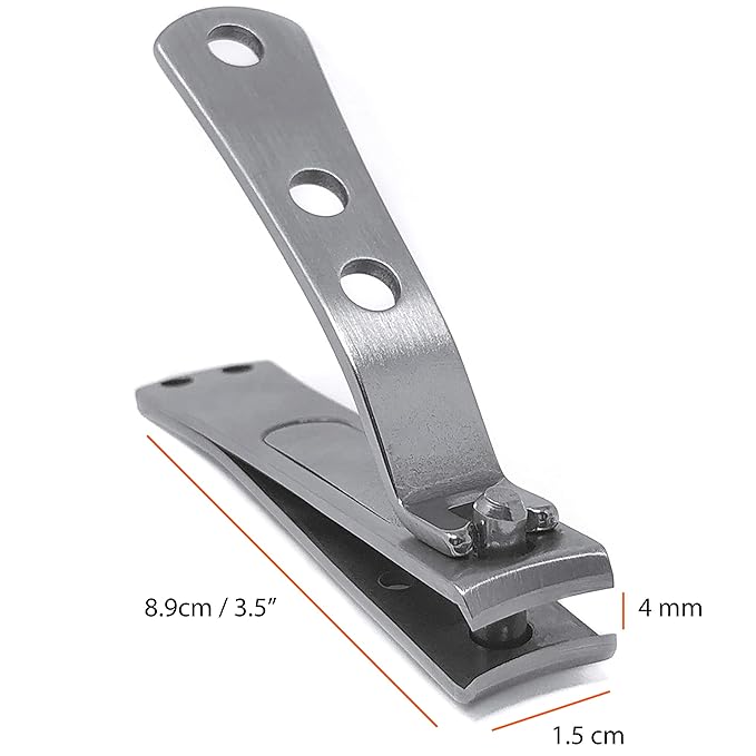 KOHM Curved Nail Clippers with Nail File (in Build) - Heavy Duty Stainless Steel Toe Nail Nippers Tool for Men, Women, Seniors & Adults