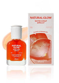 ohora Natural Glow Water Syrup Nail Strengthener (Apricot) - Tinted Nail Hardener for Brittle, Damaged Nails, Quick-Dry Glossy Finish, Nail Repair & Growth, 15 mL