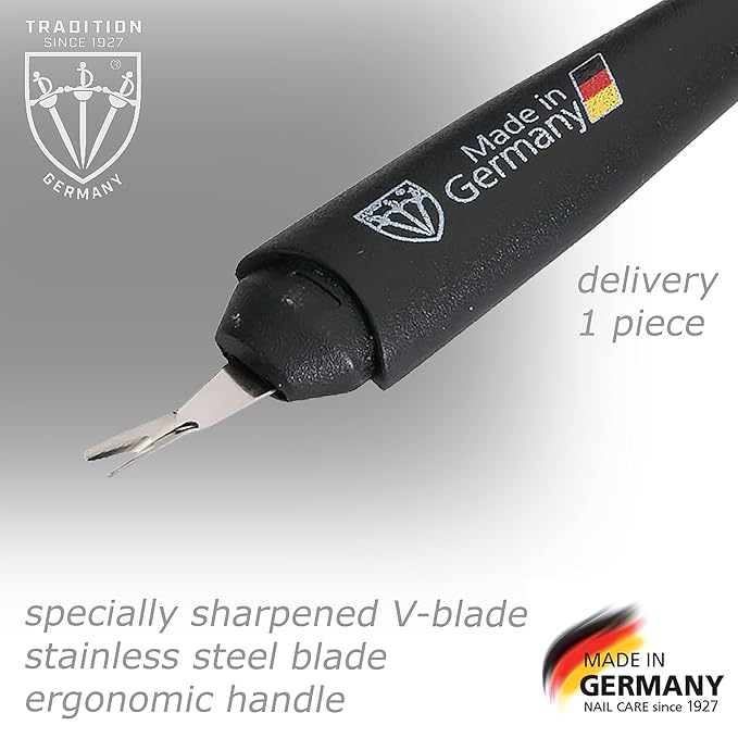 3 Swords Germany - Brand Quality Cuticle Knife Trimmer Remover Cutter (1pc.) Manicure Pedicure Grooming for Professional Finger & Toe Nail Care by 3 Swords, Made in Solingen Germany