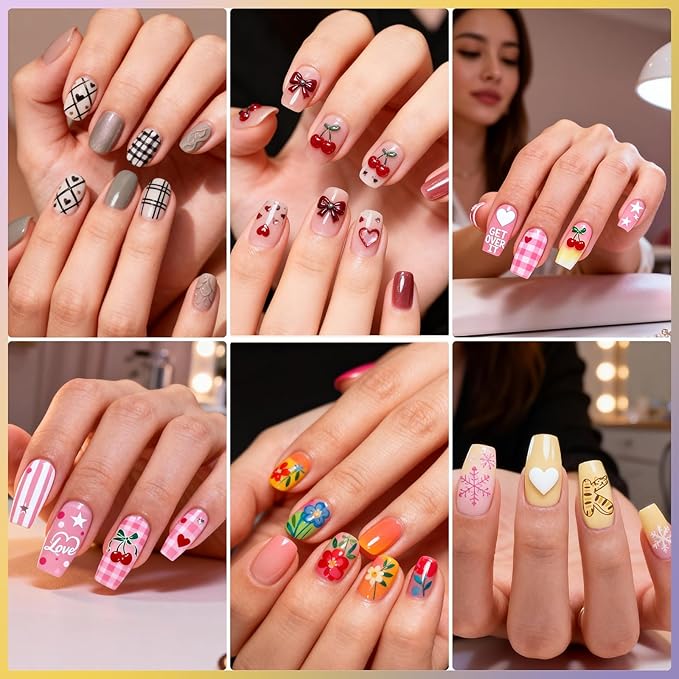 Biutee Nail Stamping Plate 15PCS Nail Stamper Kit Nail Art Stamping Plates Set with Nail Stamper, Scraper & Storage Bag, Nail Stamping Kit Star Bowknot Love Butterfly Leaf Design Template